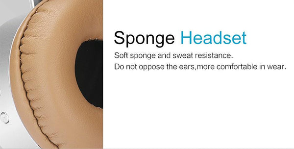 New Deluxe Cushion-Fitted Bluetooth HiFi Headset with Stereo Heavy Bass and Microphone
