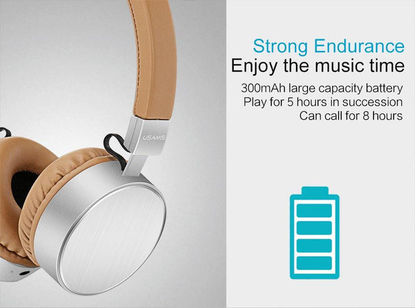 New Deluxe Cushion-Fitted Bluetooth HiFi Headset with Stereo Heavy Bass and Microphone
