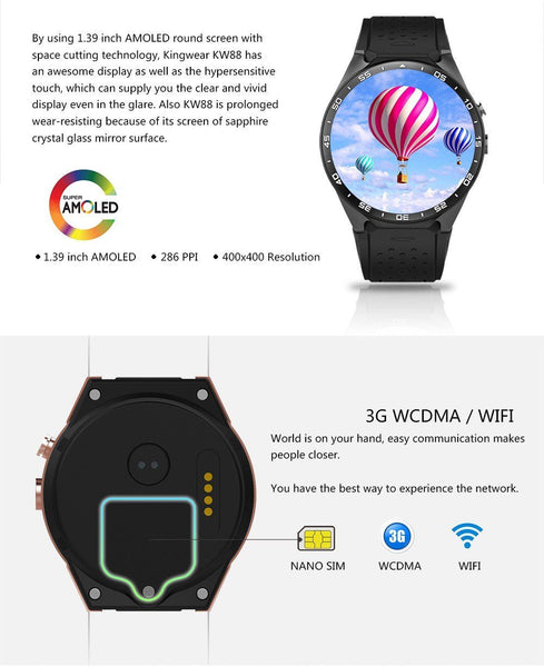 New Luxury Sports Quad Core GPS Bluetooth Smart Watch with Heart Rate WIFI Multiple Enhanced Screen Dials Gesture Control