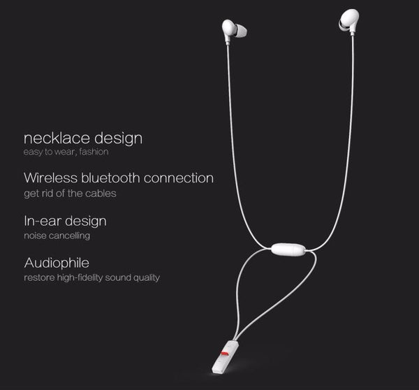 New Super Lightweight In-ear BluetoothWireless Neckband Earphone Headset for iPhone / Android.