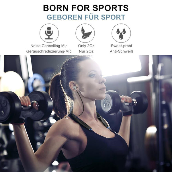 New Bluetooth Ultra Lightweight & Slim Wireless Neckband Sport Magnetic Earbuds.