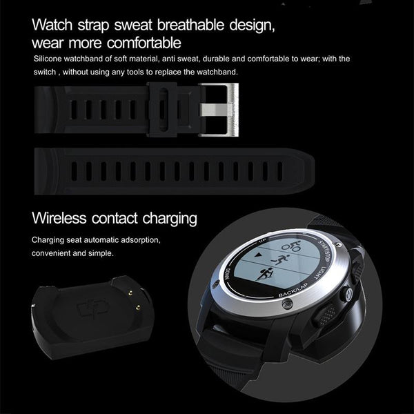 New Intelligent Heart Rate Monitor Smart Watch With GPS Tracker Air Pressure Monitor Sports Watch Phone