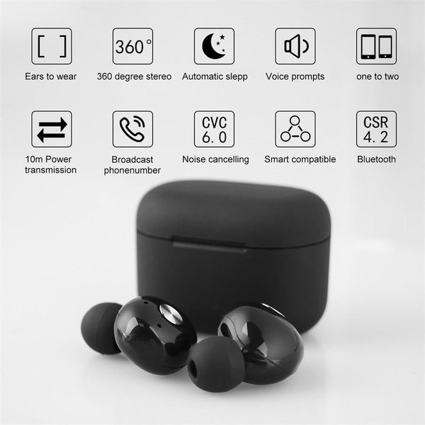 NiUB5 Twins True Wireless Bluetooth Earphone with Mic In-Ear Mini Bluetooth Earbuds with Portable Charger.