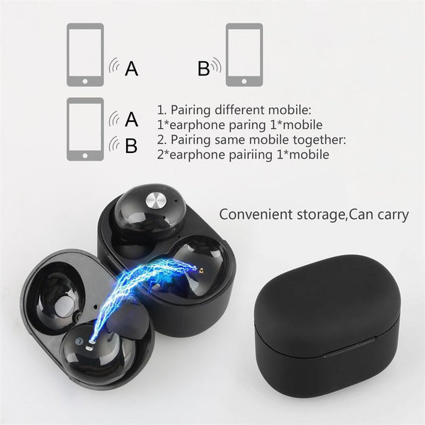 NiUB5 Twins True Wireless Bluetooth Earphone with Mic In-Ear Mini Bluetooth Earbuds with Portable Charger.