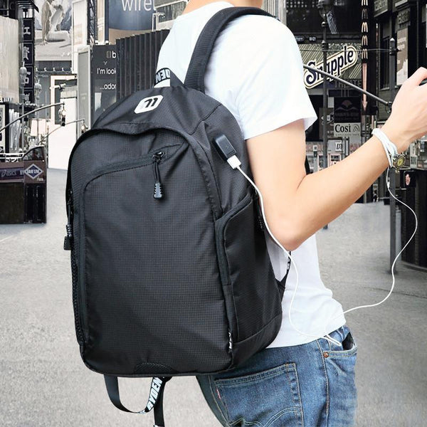 Business Casual Men's 14 Inch Laptop Backpacks for Leisure Travel Daypacking with Battery Slot for USB Charging
