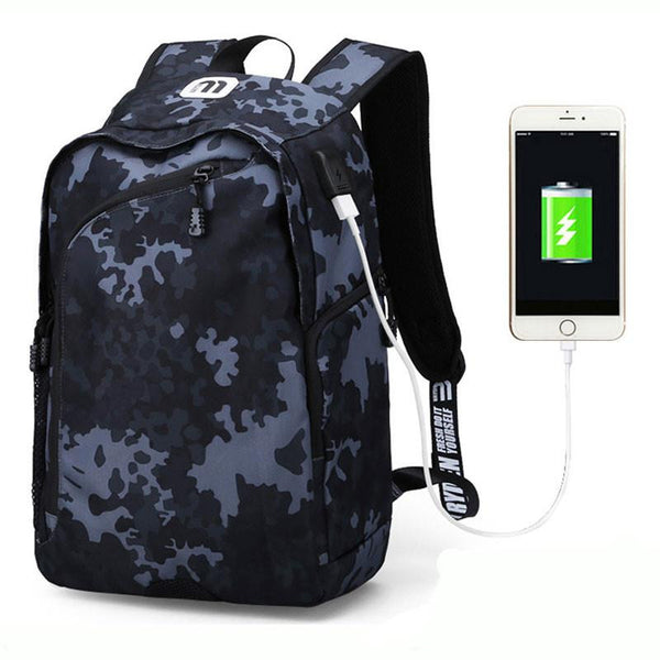Business Casual Men's 14 Inch Laptop Backpacks for Leisure Travel Daypacking with Battery Slot for USB Charging