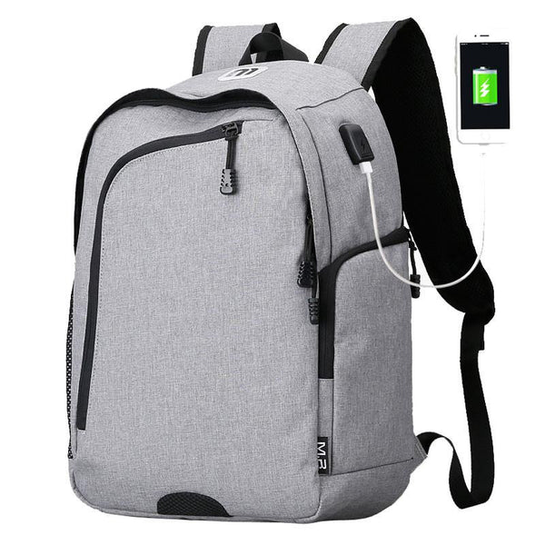 Business Casual Men's 14 Inch Laptop Backpacks for Leisure Travel Daypacking with Battery Slot for USB Charging