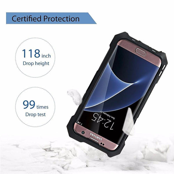 Deluxe Dustproof Metal Case Anti-Shock Cover with HD Lens For Samsung Galaxy S7 & S7 Edge.