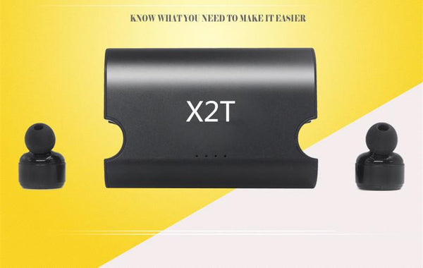 New True Wireless Earbuds Twins Bluetooth 4.2 Earphone Stereo with Magnetic Charger Box Case for Mobile Phones.