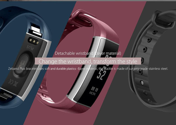 New Smart Wristband Pedometer Heart Rate Monitor Fitness Bracelet with IP67 Waterproof.