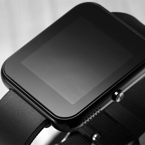 New Bluetooth Smart Watch with Leather & Silicone Band for IOS Android Smartphone