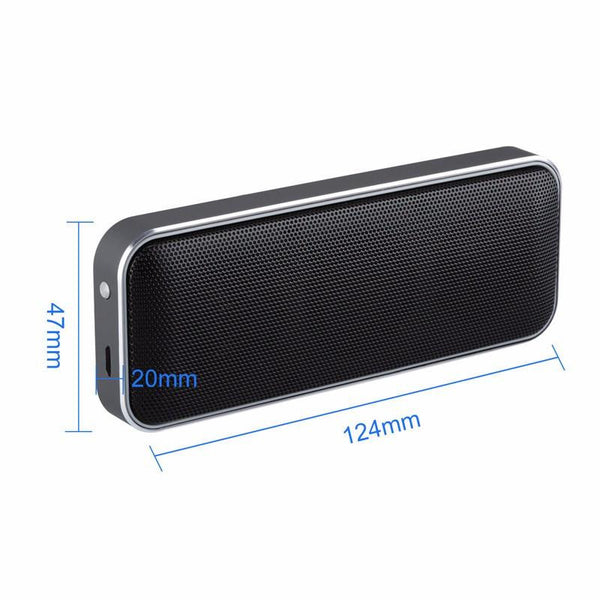 New Black Box Portable Mini Bluetooth Speaker with Super Bass, Handsfree Call & LED Light Support for Mobile Devices