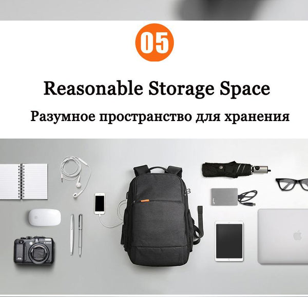 New Adventurer's External USB Charge Anti-Theft 15.6 Inch Laptop Notebook Computer Backpack Bag