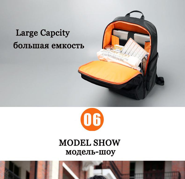 New Adventurer's External USB Charge Anti-Theft 15.6 Inch Laptop Notebook Computer Backpack Bag