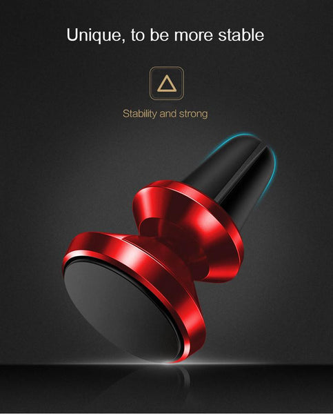 New Magnet Air Vent Car Phone Holder Stand - Universal Mount for iPhone Samsung & All Other Android & Windows Smartphones.
