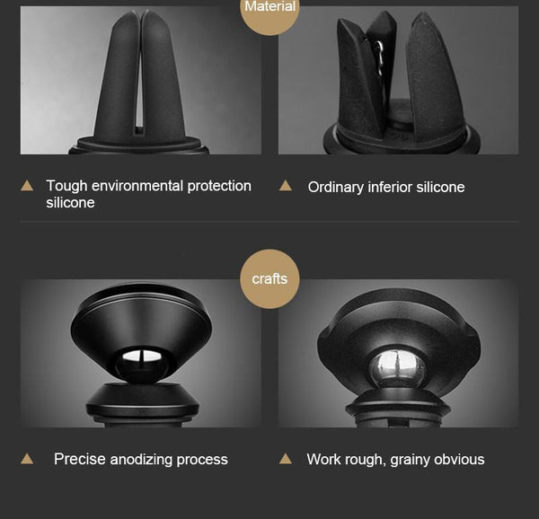 New Magnet Air Vent Car Phone Holder Stand - Universal Mount for iPhone Samsung & All Other Android & Windows Smartphones.