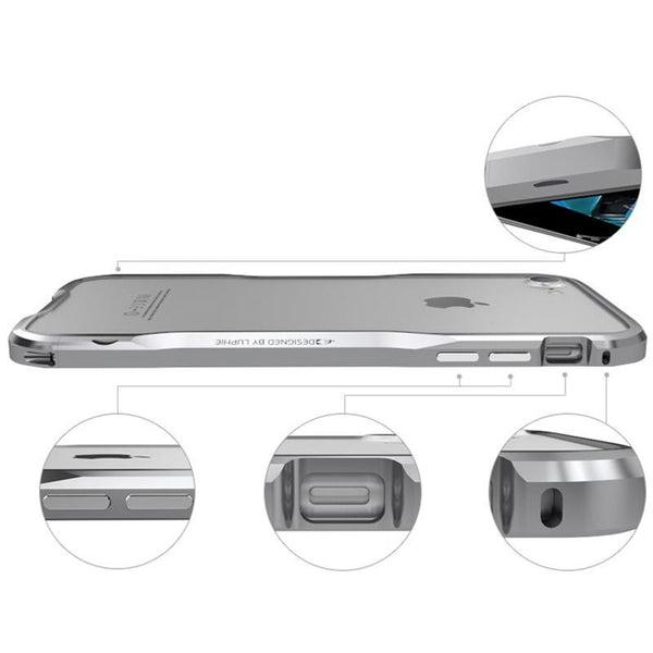 Premium Incisive Aluminum Bumper Case with Prismatic Shape Frame for iPhone 7 / 7 Plus.