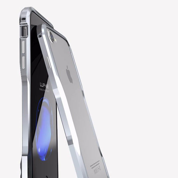 Premium Incisive Aluminum Bumper Case with Prismatic Shape Frame for iPhone 7 / 7 Plus.