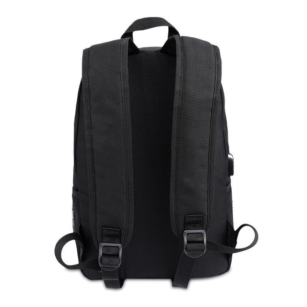 Simplistic Men's School 14 Inch Laptop Preppy Backpack with USB Charging