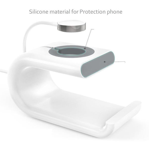New Acrylic Charging Dock Station Bracket Cradle Stand Holder Charger for iPhone 5C 5S 6 6S 7 8 X Plus & Apple Watch