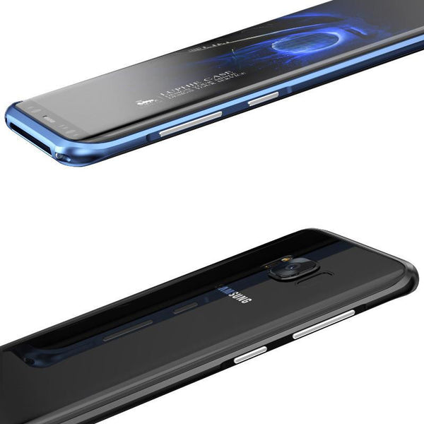 New Ultra Slim Aluminum Metal Frame Shockproof Bumper Case with Full Edge Protection for Samsung Galaxy S8 S9 Series.