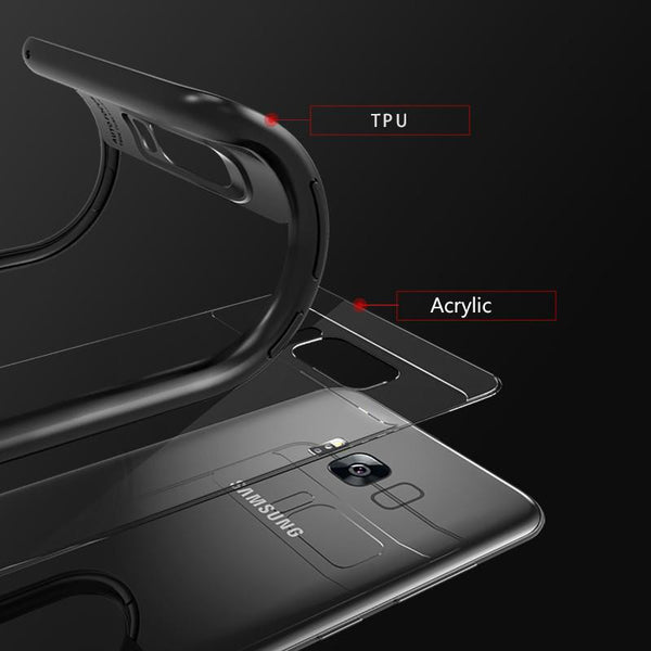 New Full Protective Ultra Slim Case with TPU & Acrylic Transparent Back Cover for Samsung Galaxy S8 and S8 Plus.