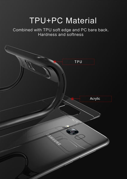 New Full Protective Ultra Slim Case with TPU & Acrylic Transparent Back Cover for Samsung Galaxy S8 and S8 Plus.