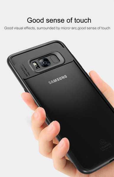 New Full Protective Ultra Slim Case with TPU & Acrylic Transparent Back Cover for Samsung Galaxy S8 and S8 Plus.
