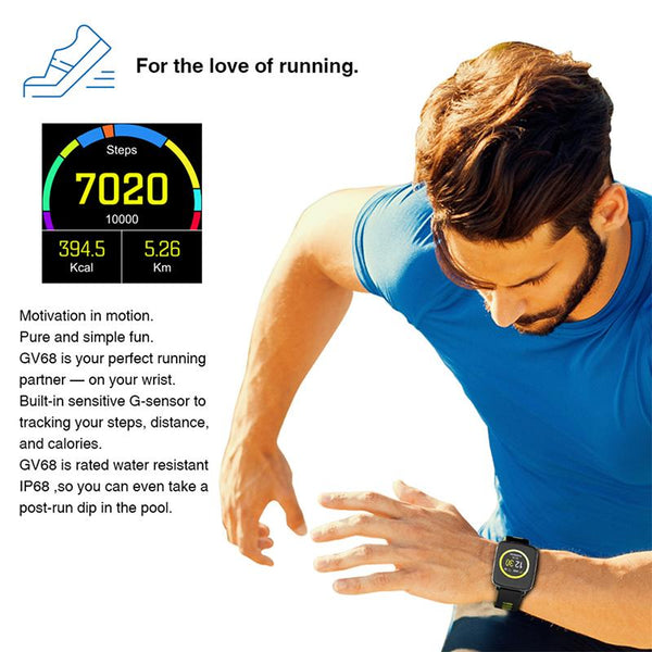 New Bluetooth Sport Smart Watch IP68 Waterproof Swimming with Heart Rate Monitor Remote Camera Control