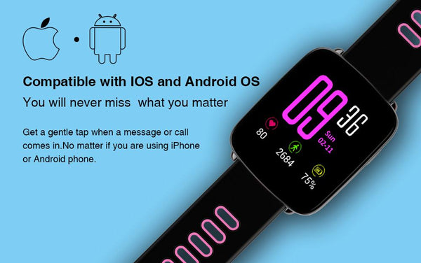 New Bluetooth Sport Smart Watch IP68 Waterproof Swimming with Heart Rate Monitor Remote Camera Control