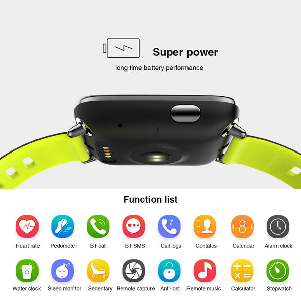 New Bluetooth Sport Smart Watch IP68 Waterproof Swimming with Heart Rate Monitor Remote Camera Control