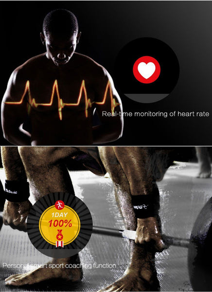 New Heart Rate Passometer Activity Tracker Time Sport Bluetooth Smart Watch for IOS Android