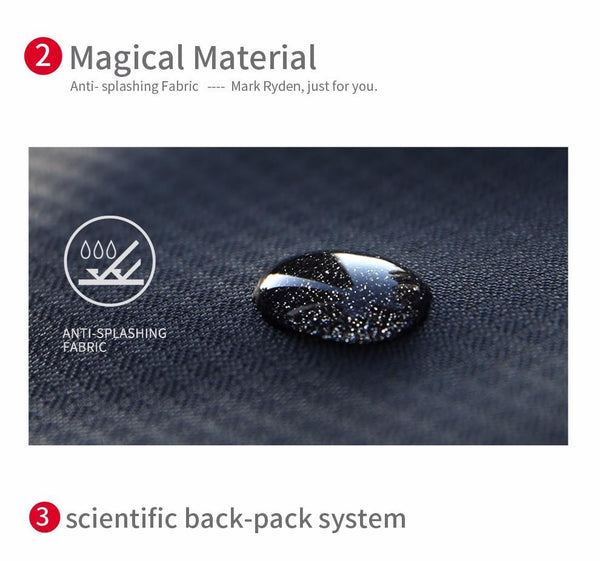 Business Casual Men's 14 Inch Laptop Backpacks for Leisure Travel Daypacking with Battery Slot for USB Charging