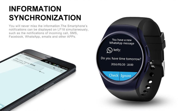 New OLED Luxury Fashion Smart Watch Heart Rate Monitor Clock Support SIM TF Card