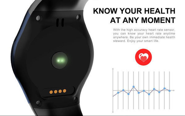 New OLED Luxury Fashion Smart Watch Heart Rate Monitor Clock Support SIM TF Card