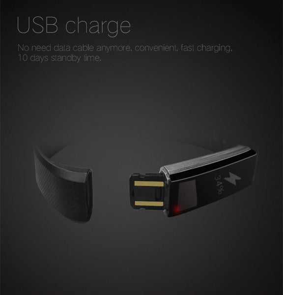 New Smart Bracelet Band with Sleep Activity Fitness Tracker Alarm Clock Vibration Pedometer Indicator for Iphone Android Smartband.