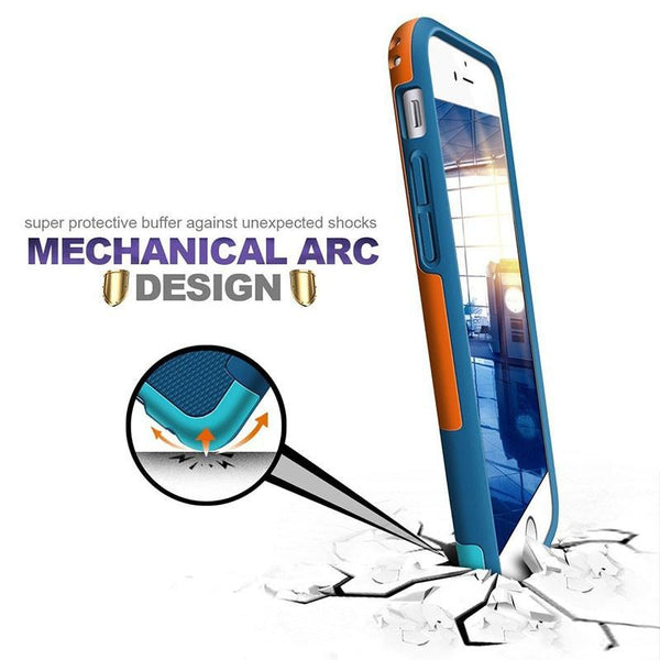 New 2  in 1 Candy-Colored Tough Silicone Slim Shockproof Hybrid Case for iPhone 6 6S Plus 7 7Plus