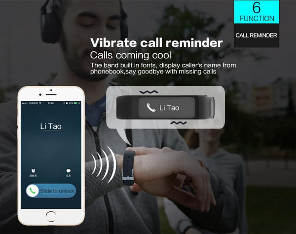 New Smartband Bluetooth Fitness Bracelet with Blood Pressure Heart Rate Monitor for Android IOS Phone.