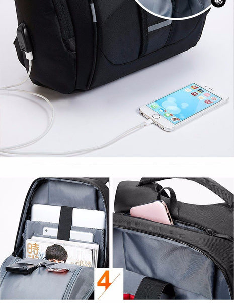 New 17 Inch Water-Resistant Backpack for Laptops and Travels with Battery Slot for USB Charging
