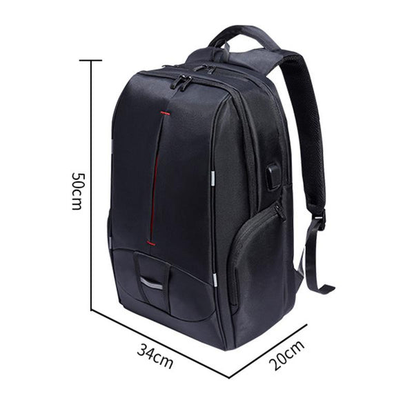 New 17 Inch Water-Resistant Collegiate Travel Work School Outdoors Backpack with Battery Slot for USB Charging
