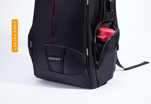 New 17 Inch Water-Resistant Collegiate Travel Work School Outdoors Backpack with Battery Slot for USB Charging