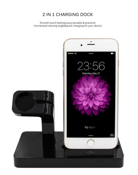 New Desktop Angled Stand Holder Bracket Cradle Charger Dock Station for iPhone iWatch