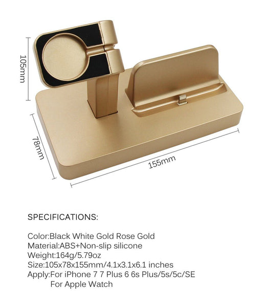 New Desktop Angled Stand Holder Bracket Cradle Charger Dock Station for iPhone iWatch