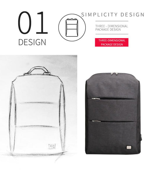 New Men's Water Repellent Backpack for 15.6 Inch Laptop Backpack with Large Capacity