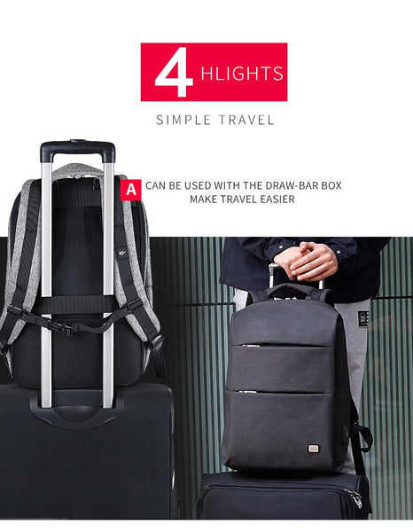 New Men's Water Repellent Backpack for 15.6 Inch Laptop Backpack with Large Capacity
