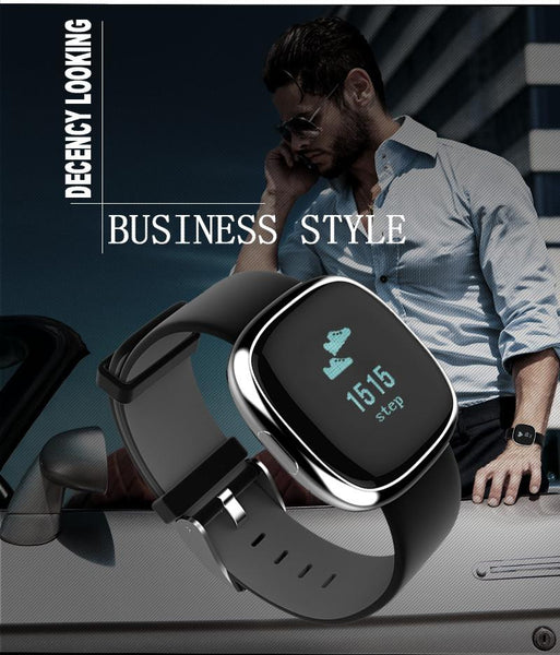 Classic Smart Band Blood Pressure Heart Rate Monitor Smart Bracelet with Pedometer Sleep Fitness Tracker for Android IOS Smartphone.