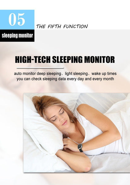 Classic Smart Band Blood Pressure Heart Rate Monitor Smart Bracelet with Pedometer Sleep Fitness Tracker for Android IOS Smartphone.