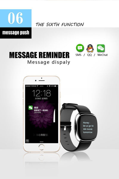Classic Smart Band Blood Pressure Heart Rate Monitor Smart Bracelet with Pedometer Sleep Fitness Tracker for Android IOS Smartphone.