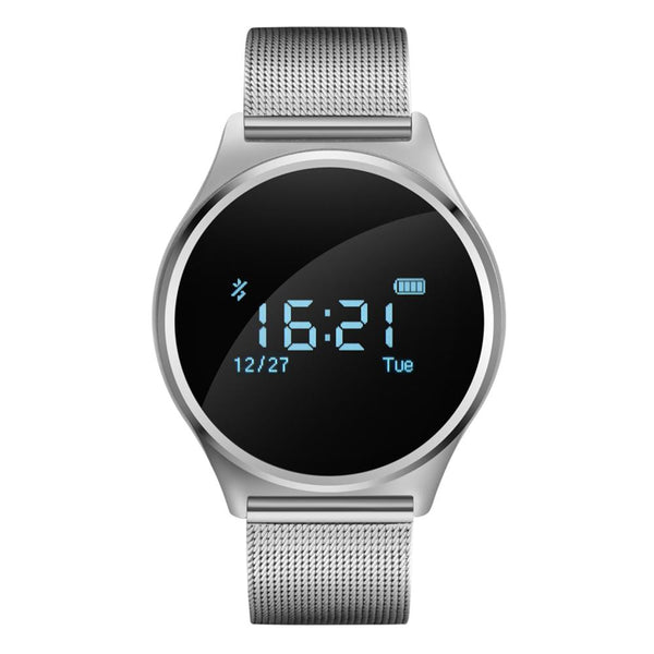 New Oval Bluetooth Smart Watch Blood Pressure Heart Rate Monitor Sport Smart Wristband for Android IOS