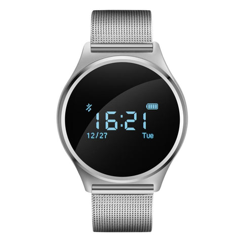 New Oval Bluetooth Smart Watch Blood Pressure Heart Rate Monitor Sport Smart Wristband for Android IOS